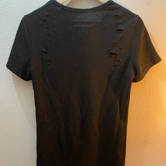 Distressed ripped Grunge style mini T-shirt - Picture 4 of 6